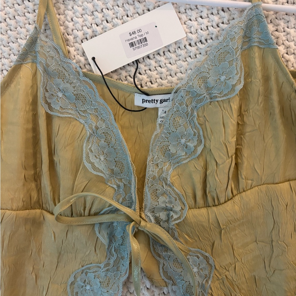 NWT lace tie front cami top - Picture 3 of 3